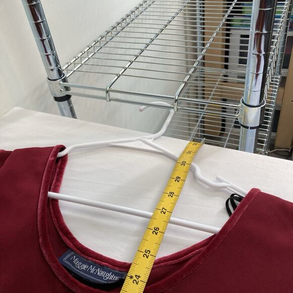 Maggie McNaughton Red Velvet Burnout Cardigan And Tank Top Set Est. Size 2X Boho - Picture 5 of 16